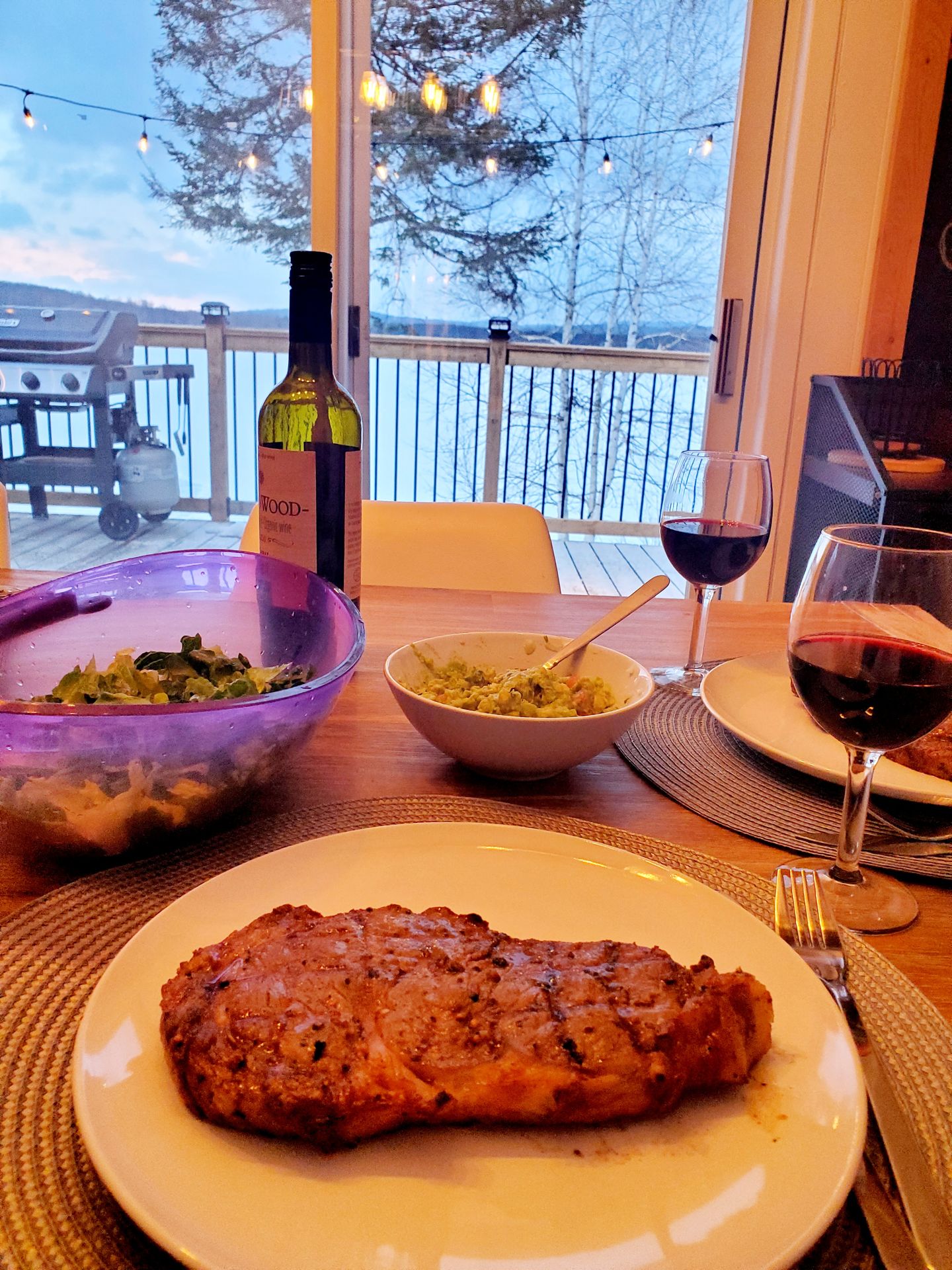 Scenic lake view from Chalet Nantel