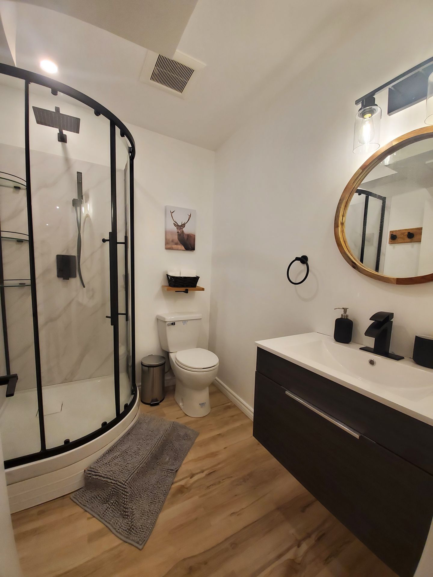 Chalet Nantel firepit area by the lake